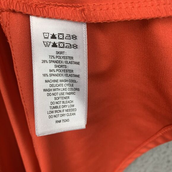 Tommy Bahama Skort Womens L Orange Golf Tennis Pickleball Casual Elastic Waist - Picture 6 of 8